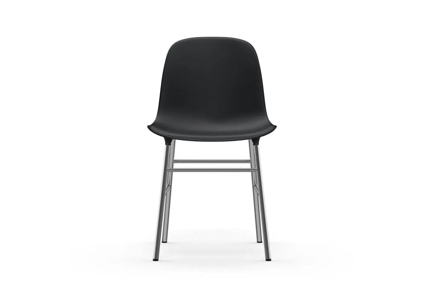 Normann Copenhagen Form Chair Black Shell Chrome Legs
