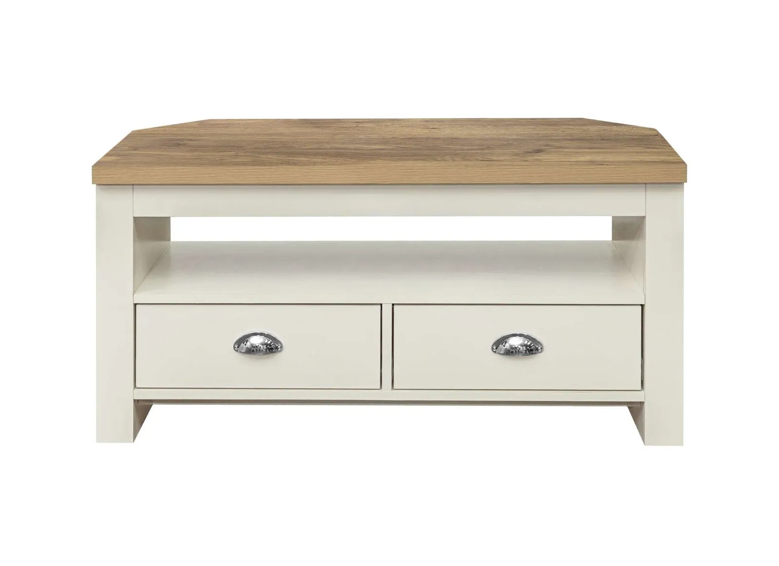 Birlea Corner TV Unit Cream Highgate Entertainment & Oak Farmhouse Shabby Chic 4