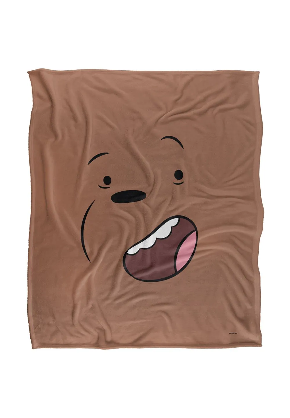 Cartoon Network We Bare Bears Grizz Silky Touch Super Soft Throw Blanket 152 X 127 cm in White