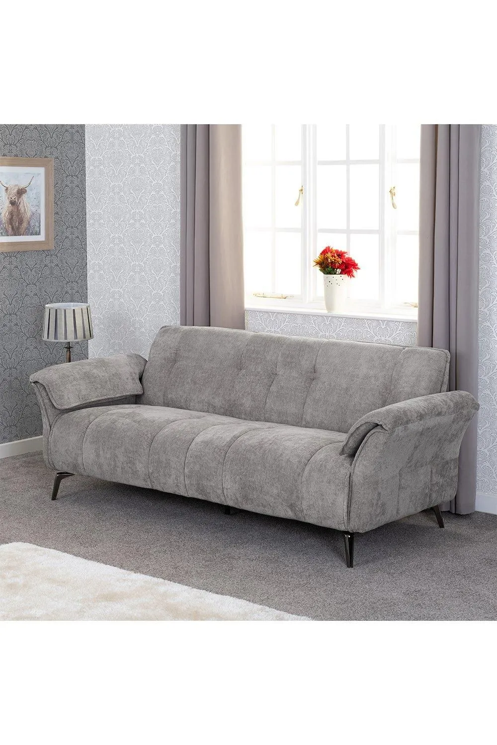 Seconique Amalfi 3 Seater Sofa in Grey