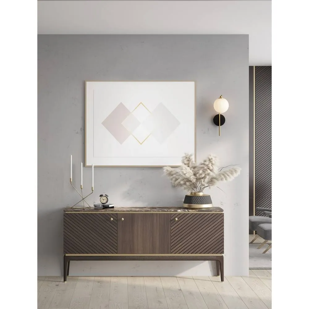 Netlighting Savoy Globe Wall Lights Opal Satin Gold Matt Black LED G9 1x5W 2