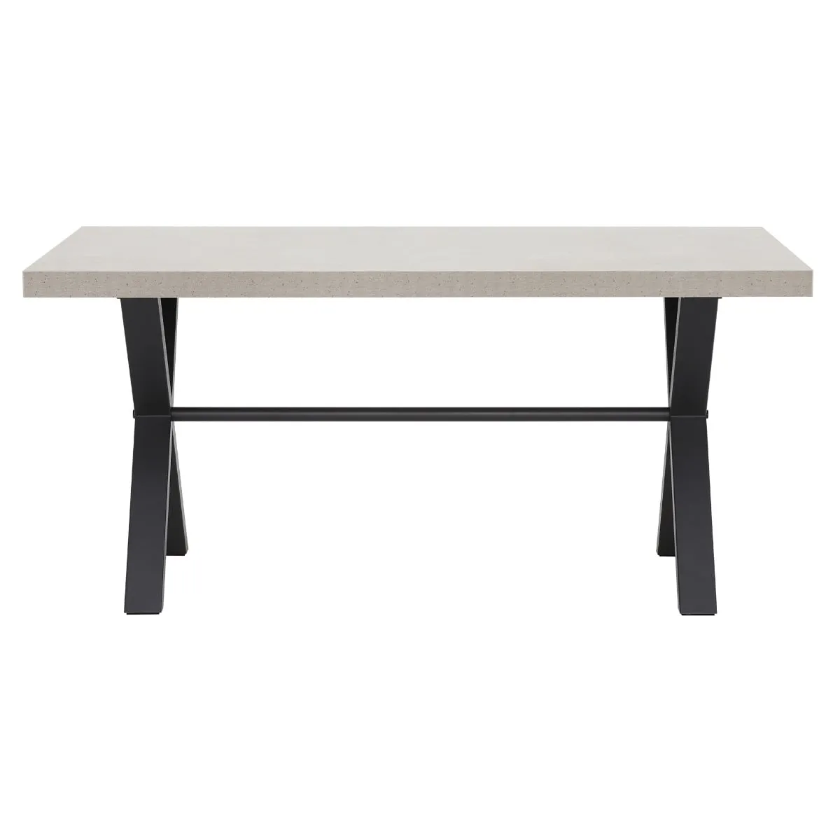 Kalmer Fixed Industrial Dining Table 160Cm, Grey Concrete Effect | Barker & Stonehouse 3