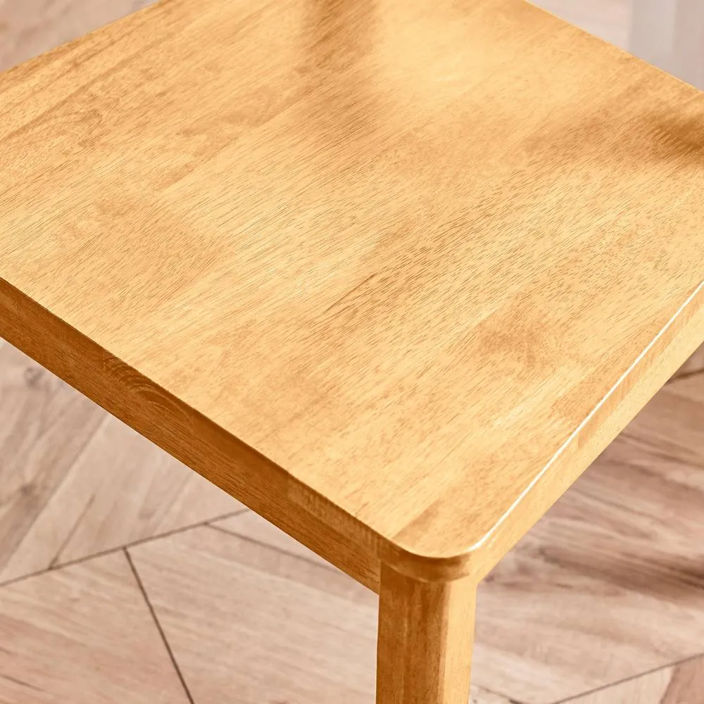 FurnitureboxUK 2x Lynton Oak Effect Wooden Dining Chairs in Light Brown 6