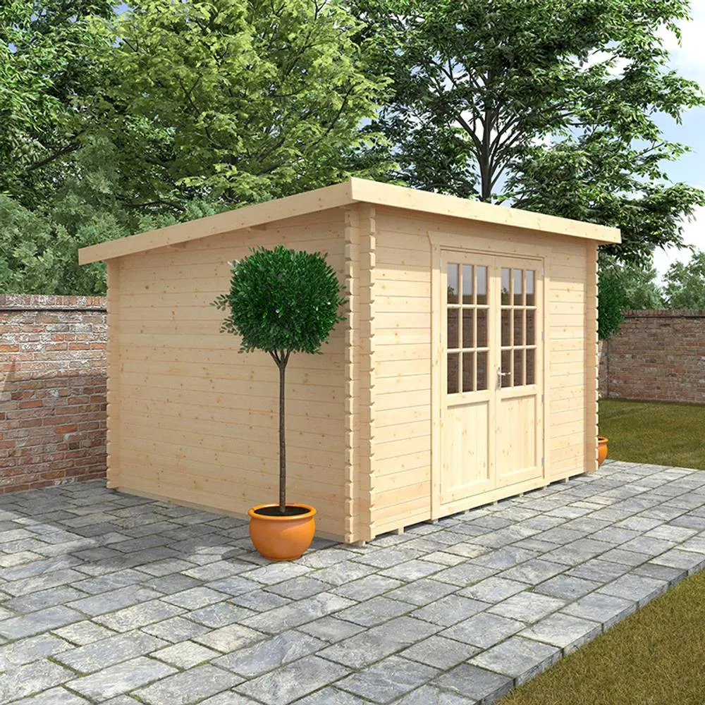 Buttercup Farm 12x10w The Kingsley Plus 44mm Cabin - L355 x W295 x H232.8 cm in Natural 6
