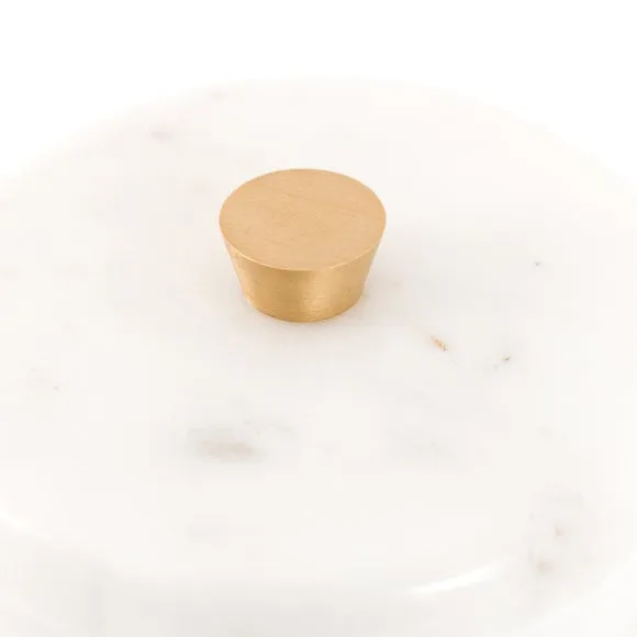 Cedar & Sage Veta Wide Round Marble Trinket Box 6