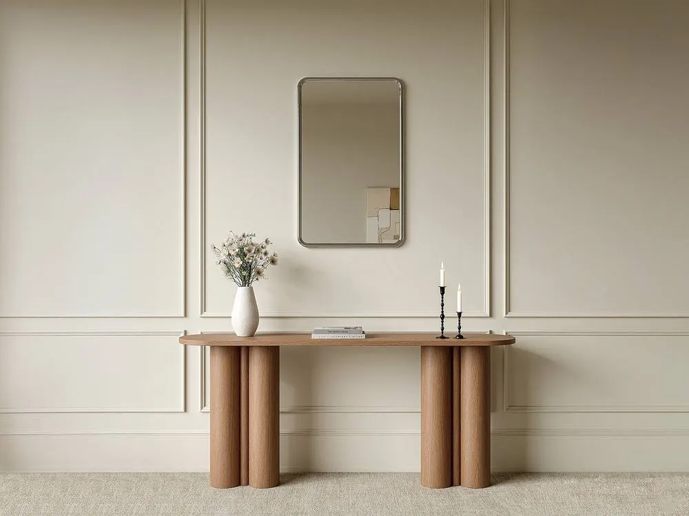 Vente-unique Rectangular Aluminium Wall Mirror - W. 50 X H. 80 Cm - Chrome in Silver 3