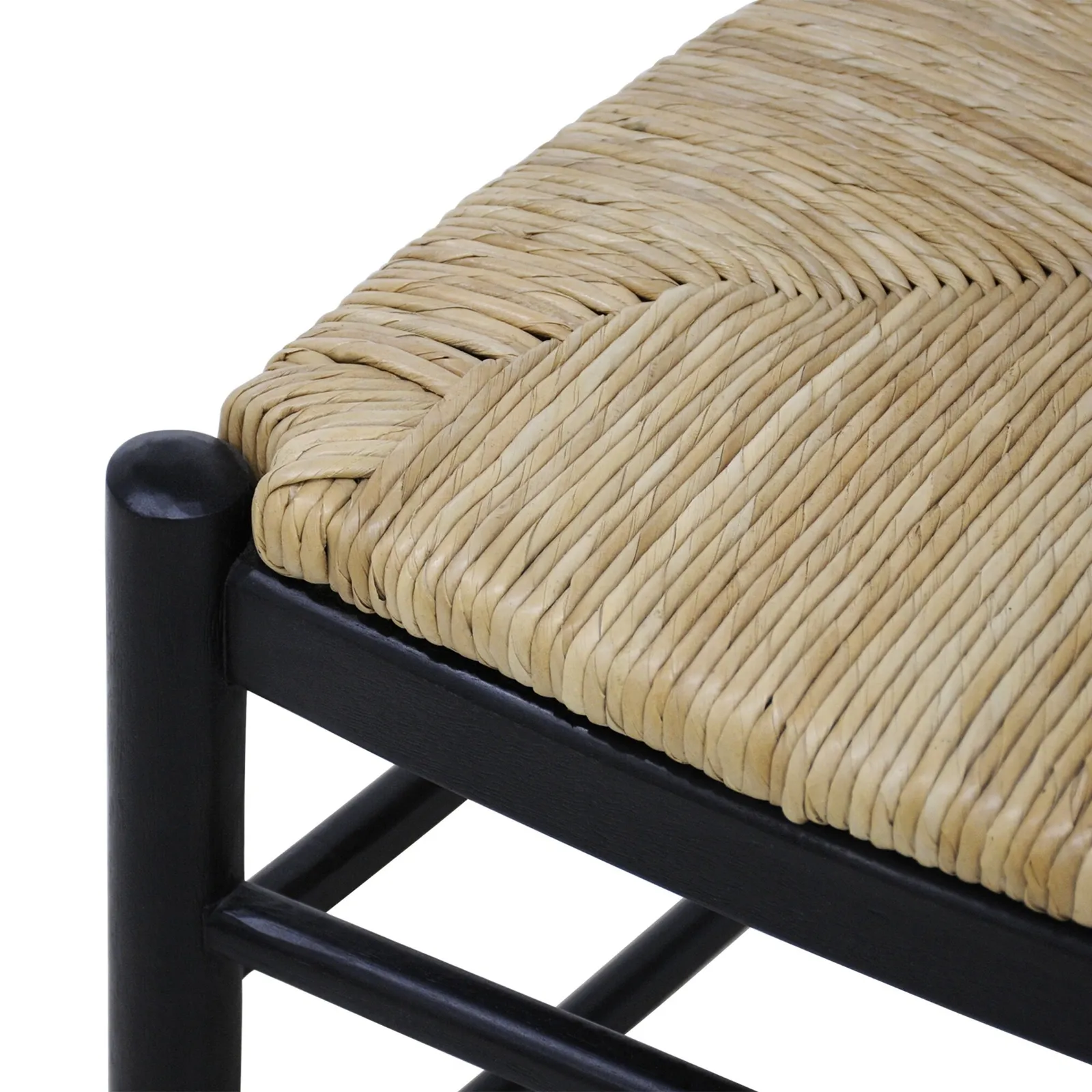 Pendleton Ladderback Side Dining Chair 4 Rung Mango, Black Wood | Barker & Stonehouse 4
