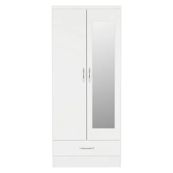 Nevada Double 1 Drawer Wardrobe 4