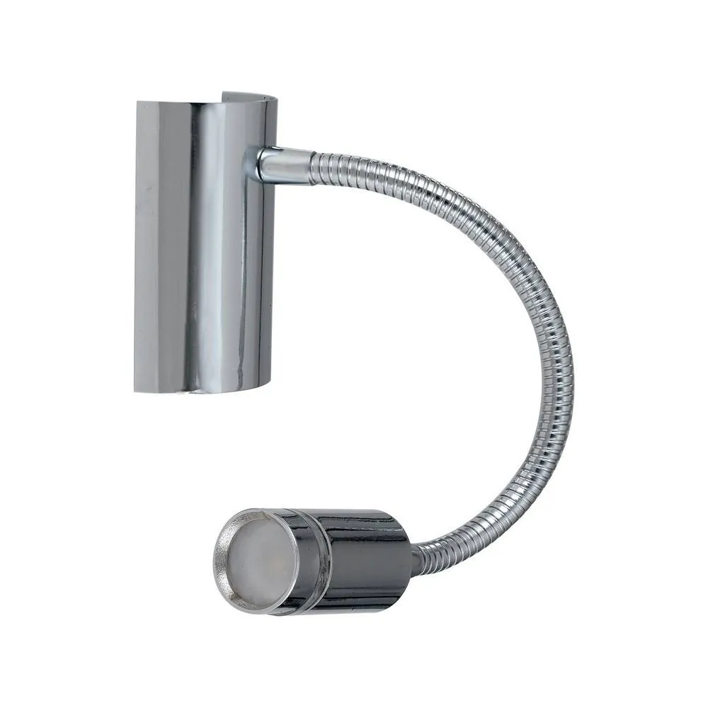 Netlighting KEPLER LED Reading Light Chrome 100lm 3000K 6x9x32cm in Silver