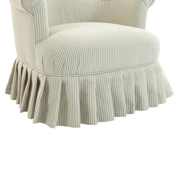 Goldie Frill Tiny Stripe Accent Chair 5