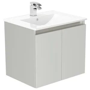 Newland Pearl Basin Suspended Double Door Unit - 600mm