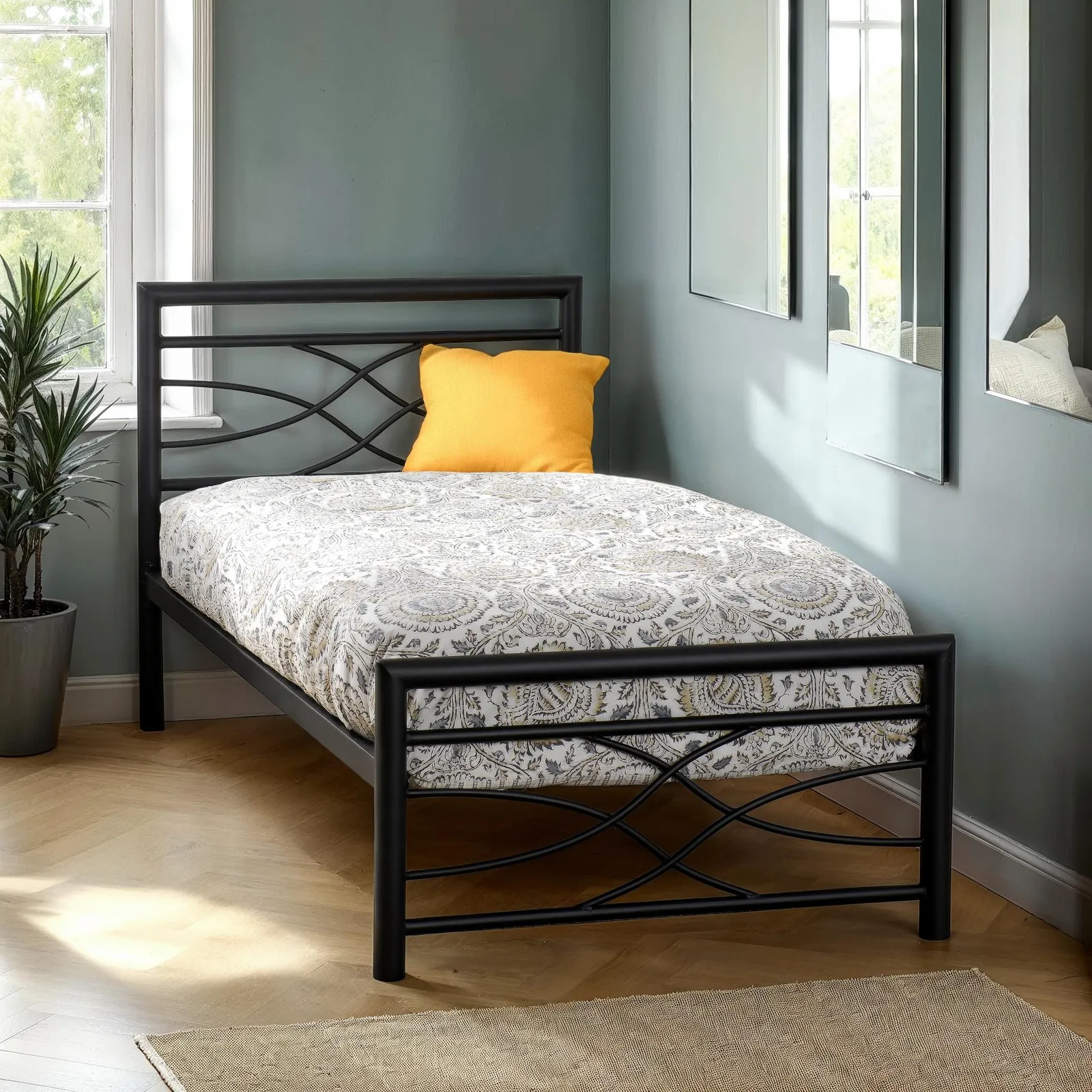 Seconique Kelly 3' Single Bed in Black 3