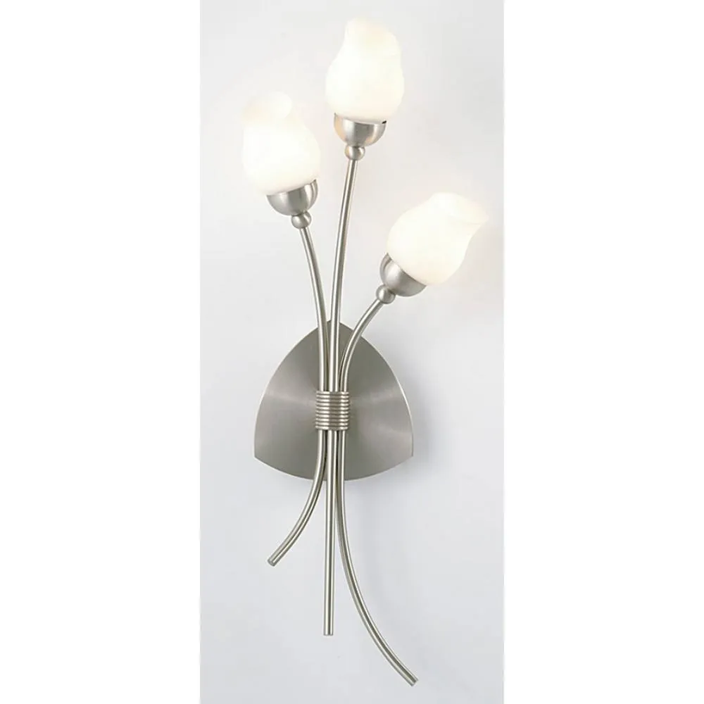 Netlighting Rimini Wall Lamp 3 Light G9 Satin Chrome in Grey 2