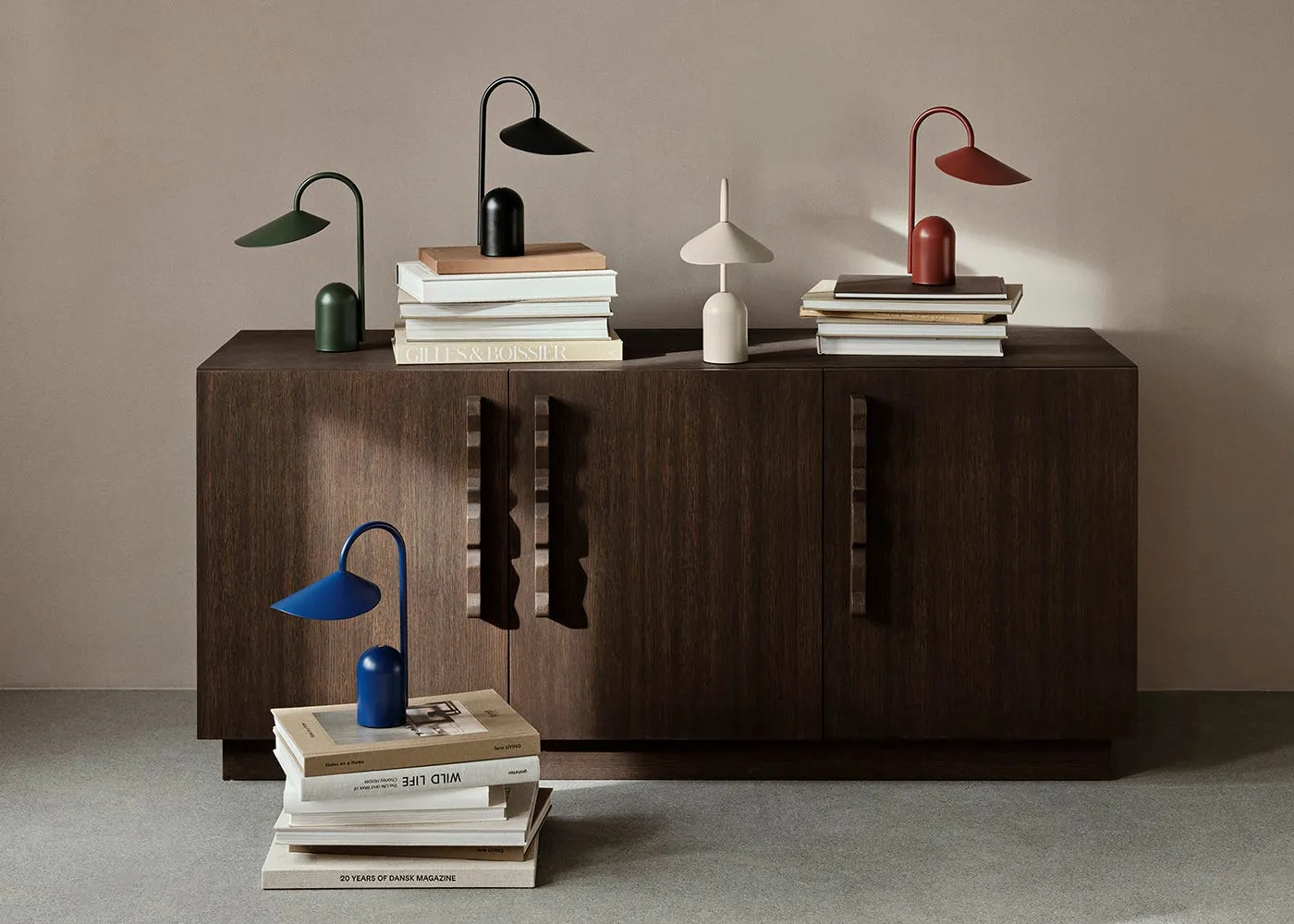 ferm LIVING Arum LED Portable Table Lamp Black 3
