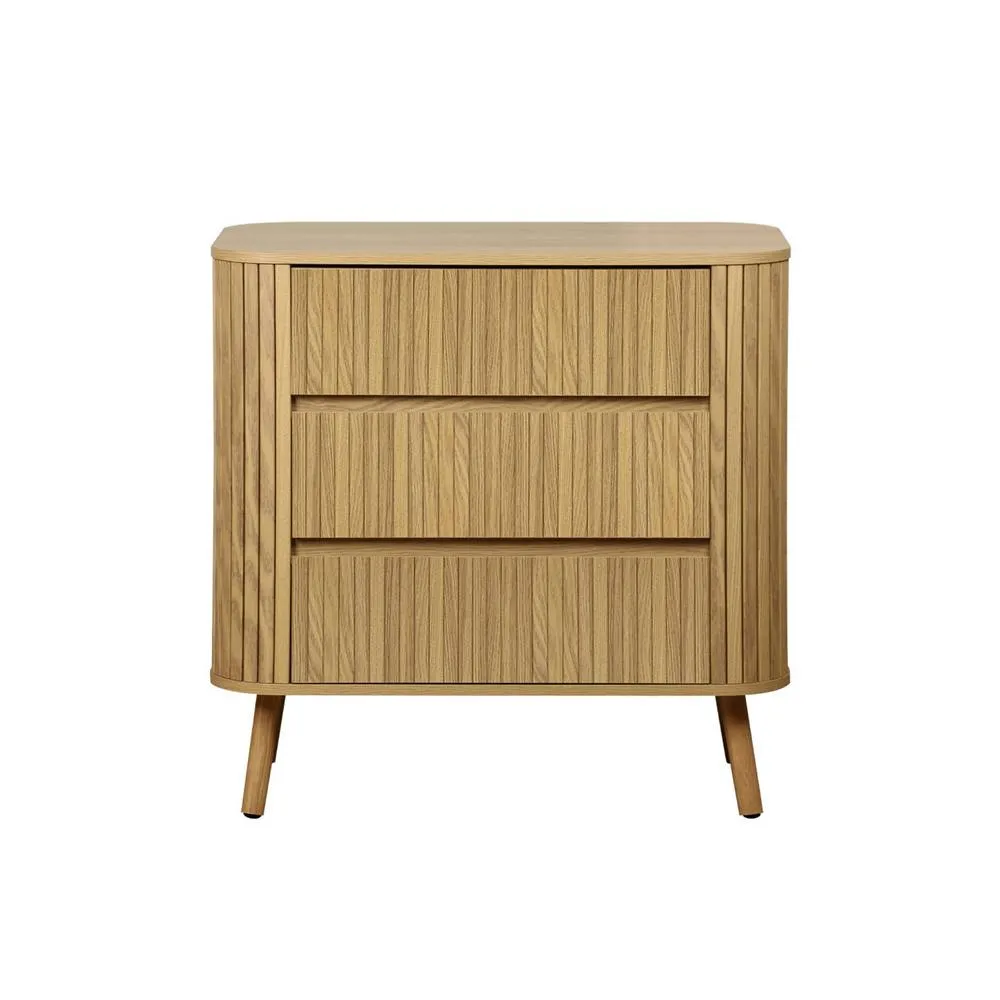 sweeek Grooved decor dresser 3 drawers in Beige 5