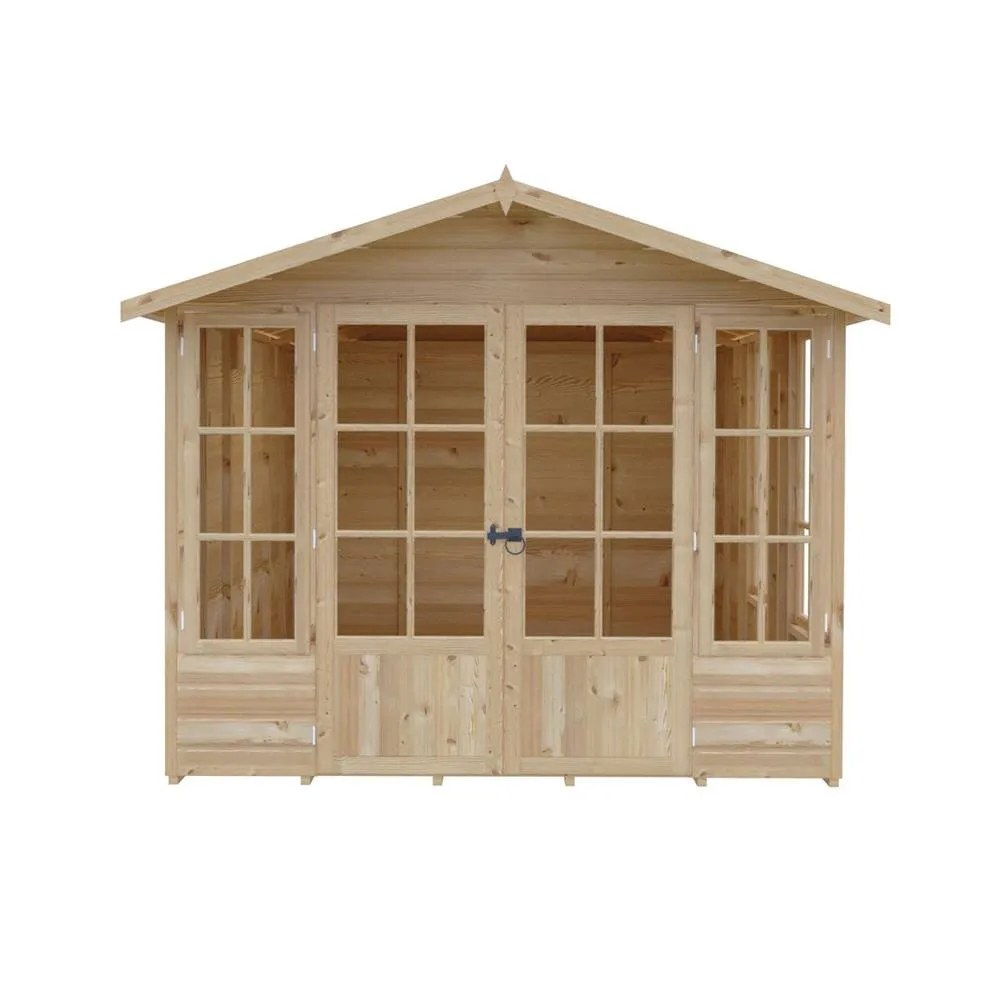 Shires Delmora 8x12 Shiplap Summerhouse - Wood - L358.2xW245.6xH217.4 cm in Light Brown