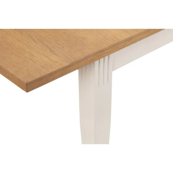 Davenport 4-6 Seater Rectangular Extendable Dining Table, Off White 6