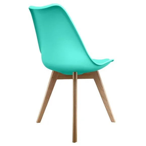Fusion Living Soho Plastic Dining Chair with Squared Legs 5