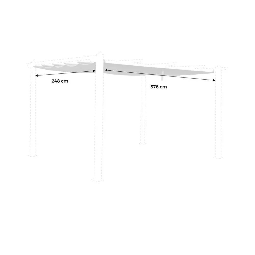 sweeek Replacement 3x4m pergola canopy roof in Off-White 5