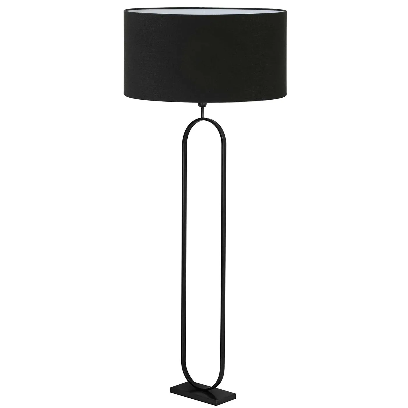 Matt Black Floor Lamp, Anthracite Shade