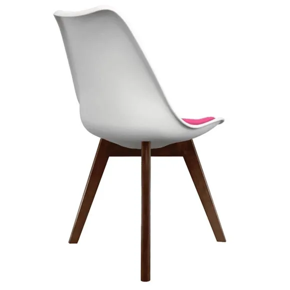 Fusion Living Soho White Plastic Dining Chair with Squared Legs 5