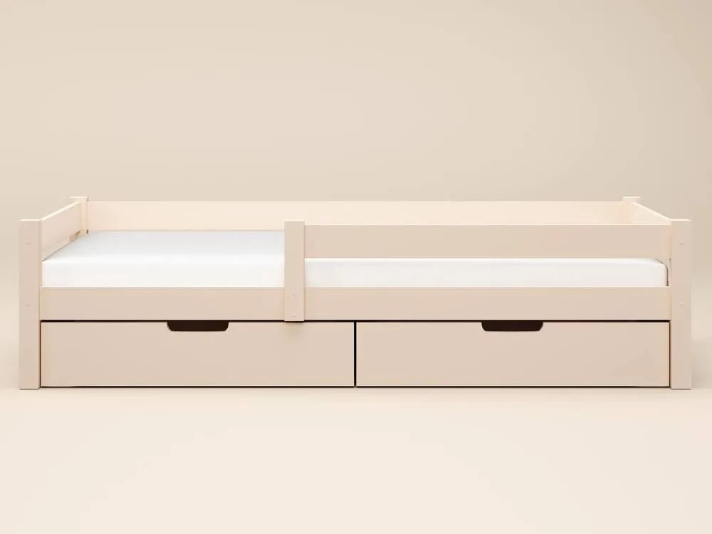 Flair Milo Single Bed with Storage in Beige 4