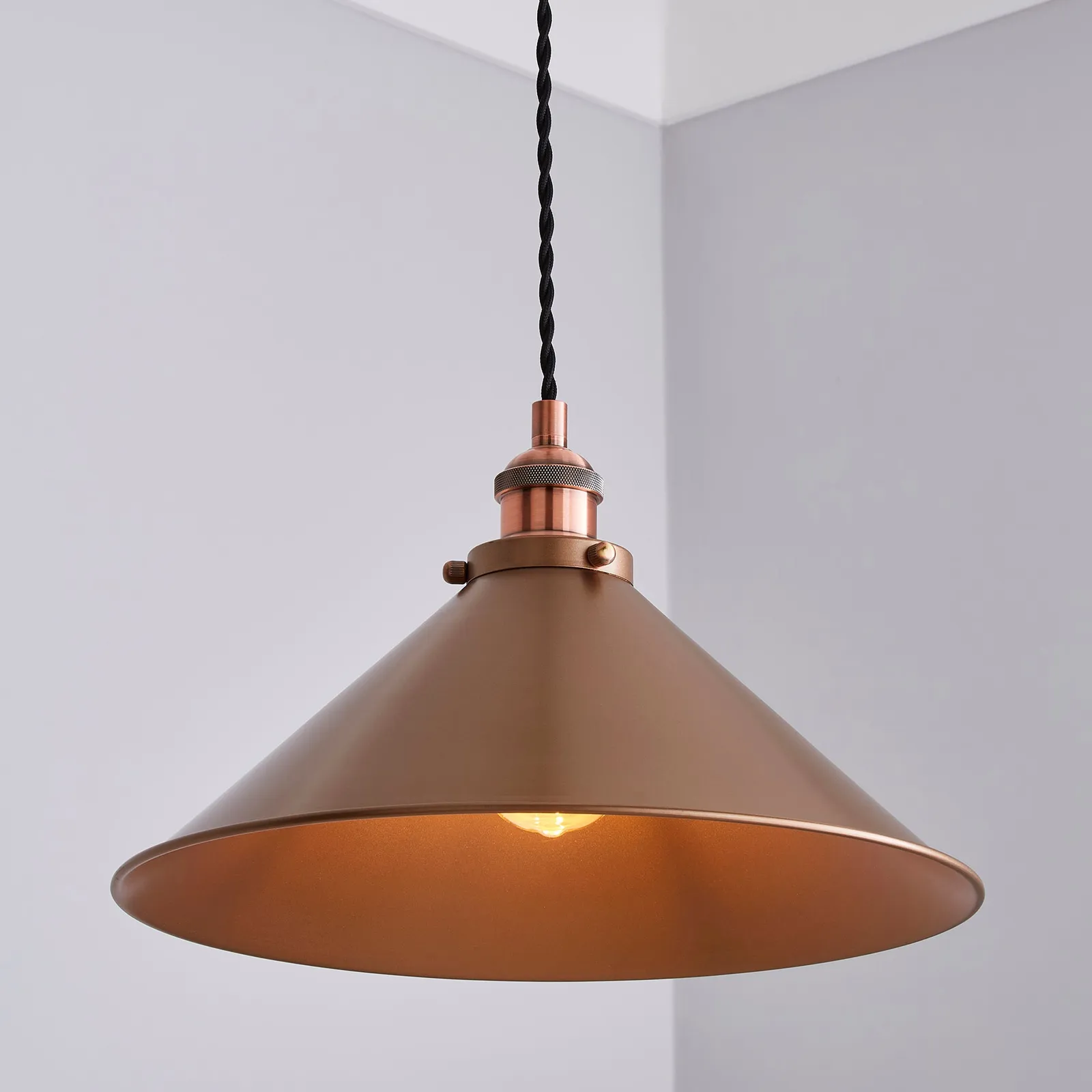 Logan 1 Light Ceiling Fitting Brown