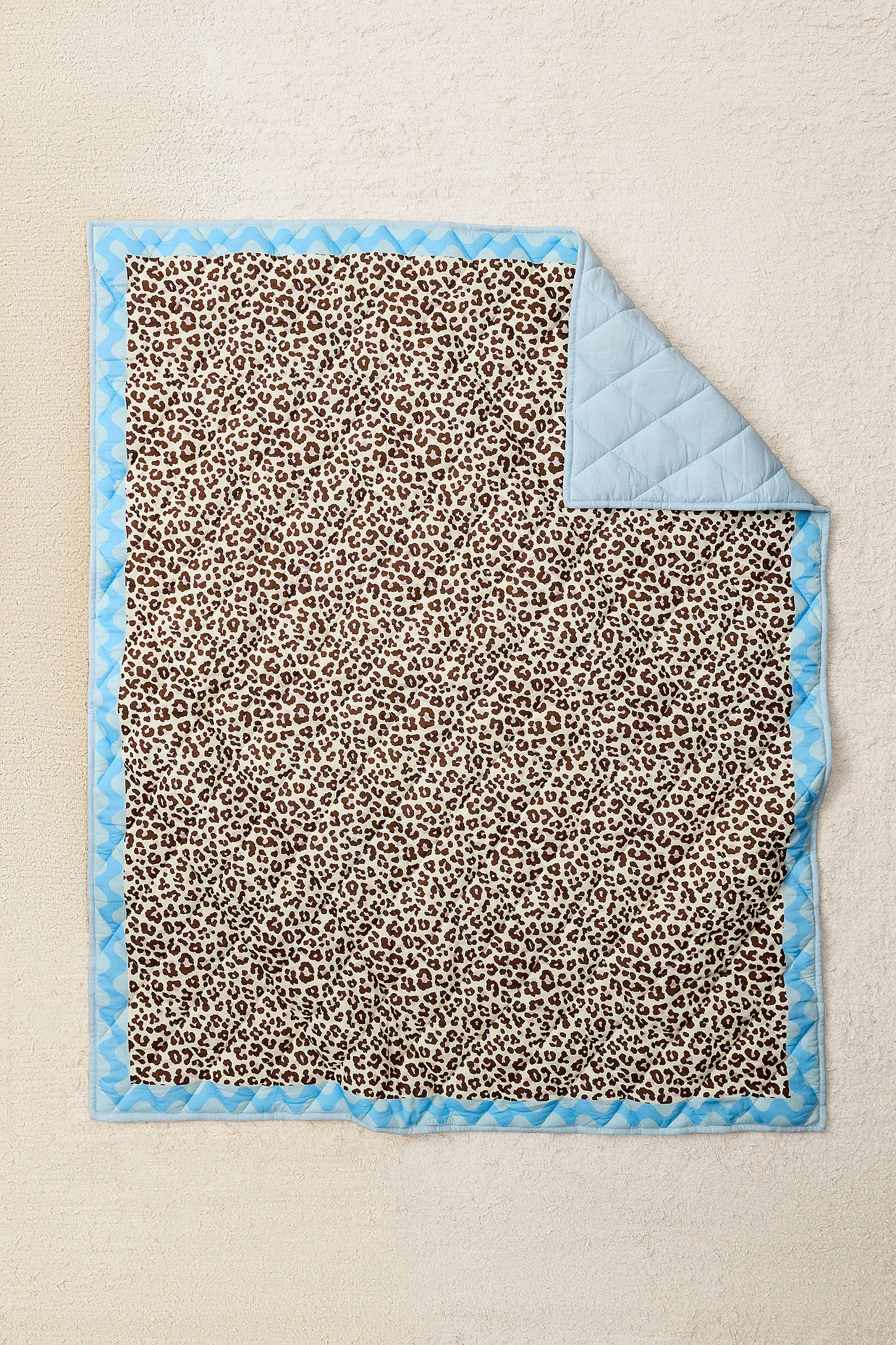 Leopard Print Quilted Throw