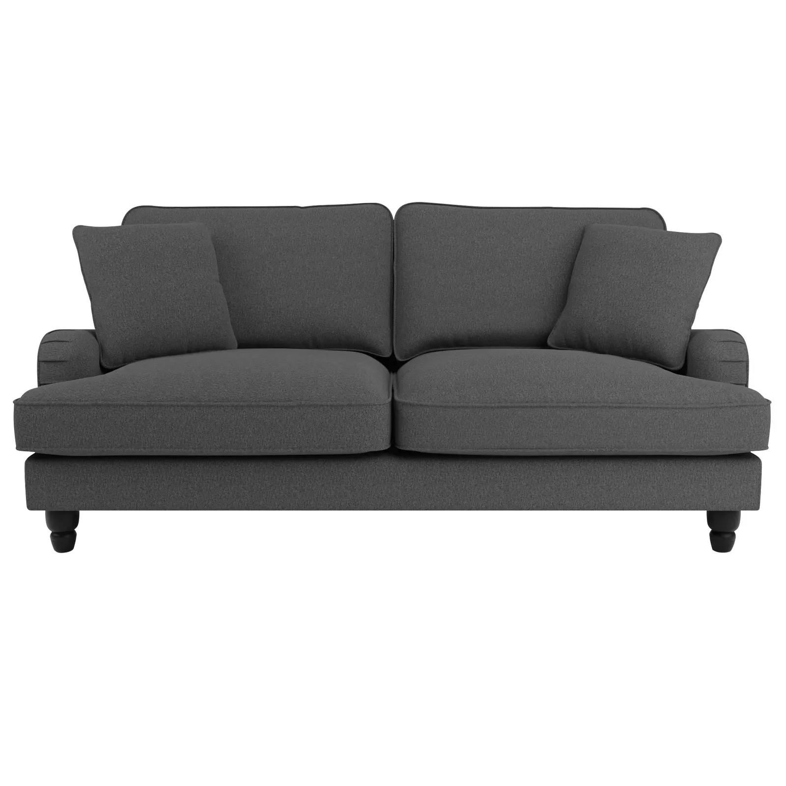 Beatrice Fabric 3 Seater Sofa Charcoal
