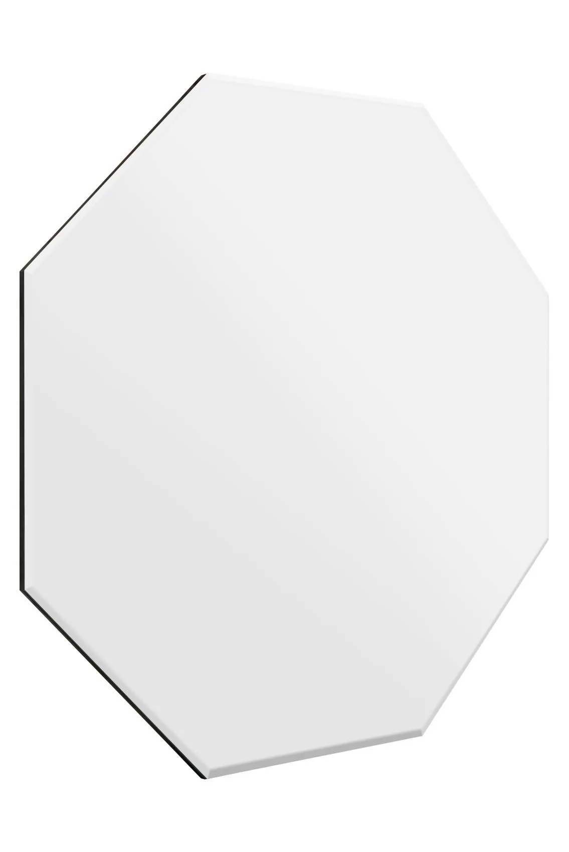 MirrorOutlet All Glass Modern Bevelled Octagonal Wall Mirror 31" X 31" (80x80CM) in Silver 6