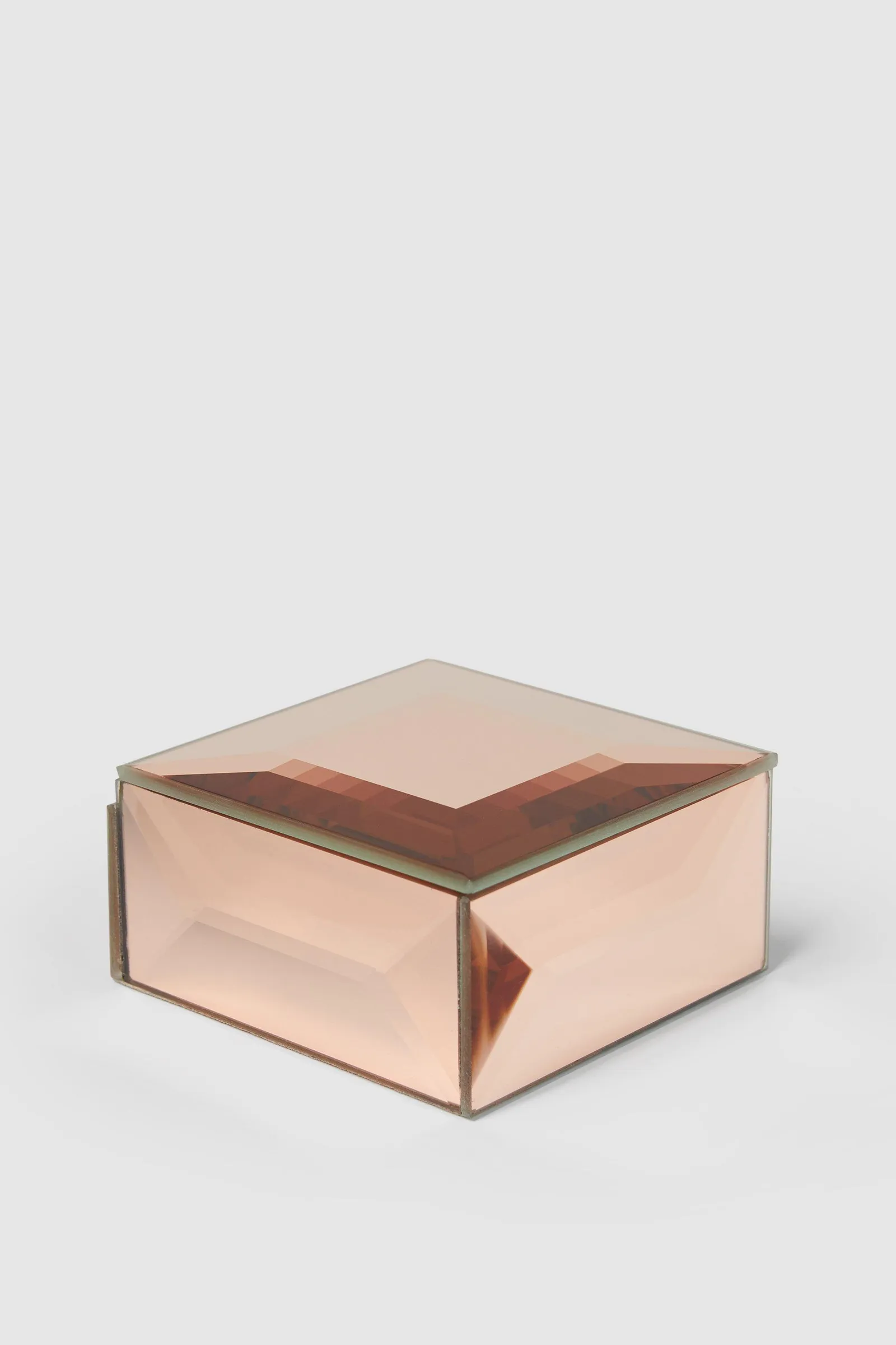 Rose Gold Mirror Decorative Box Small