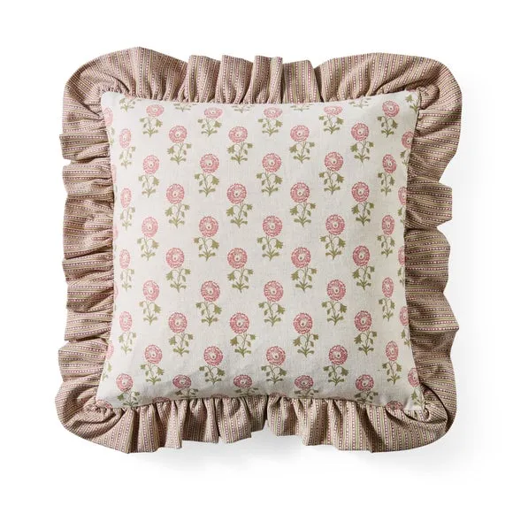 Lizzy Tile Frilled Square Cushion Cover 3