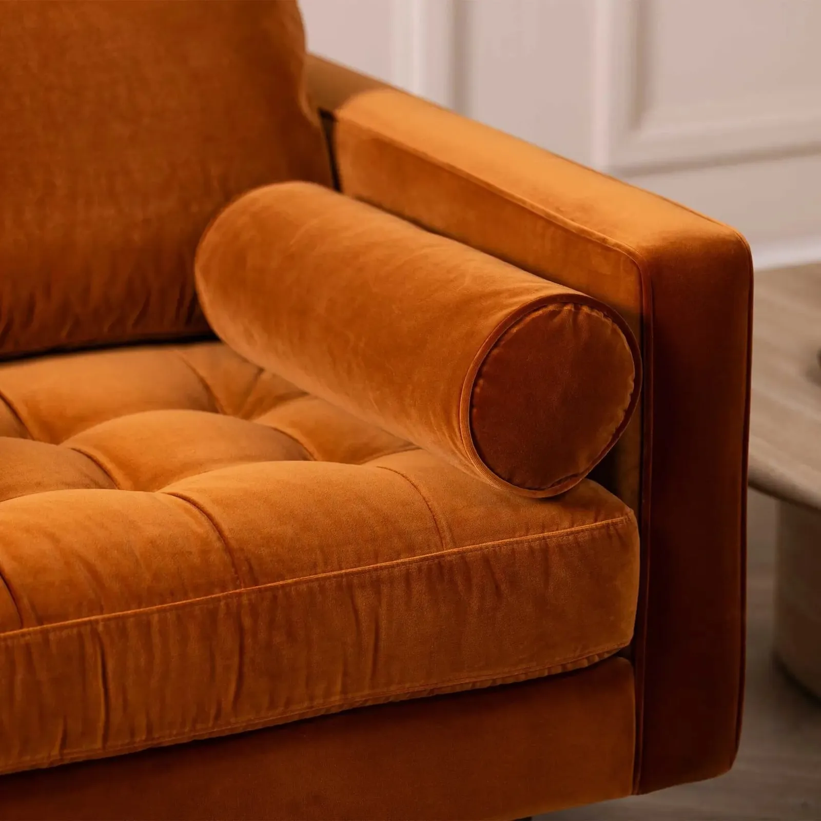 Hemingway Large 2 Seater Sofa, Orange Velvet | Barker & Stonehouse 4