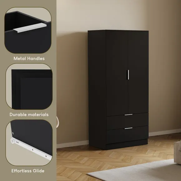 Hayes 2 Drawer Double Wardrobe 3