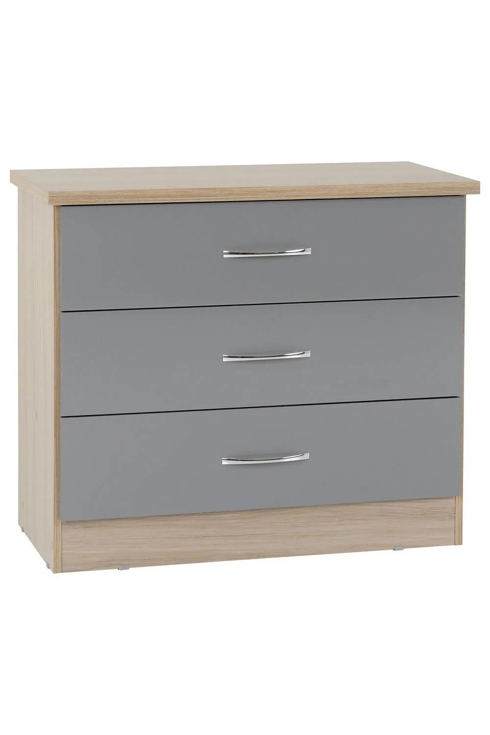 Seconique Nevada 3 Drawer Chest in Grey