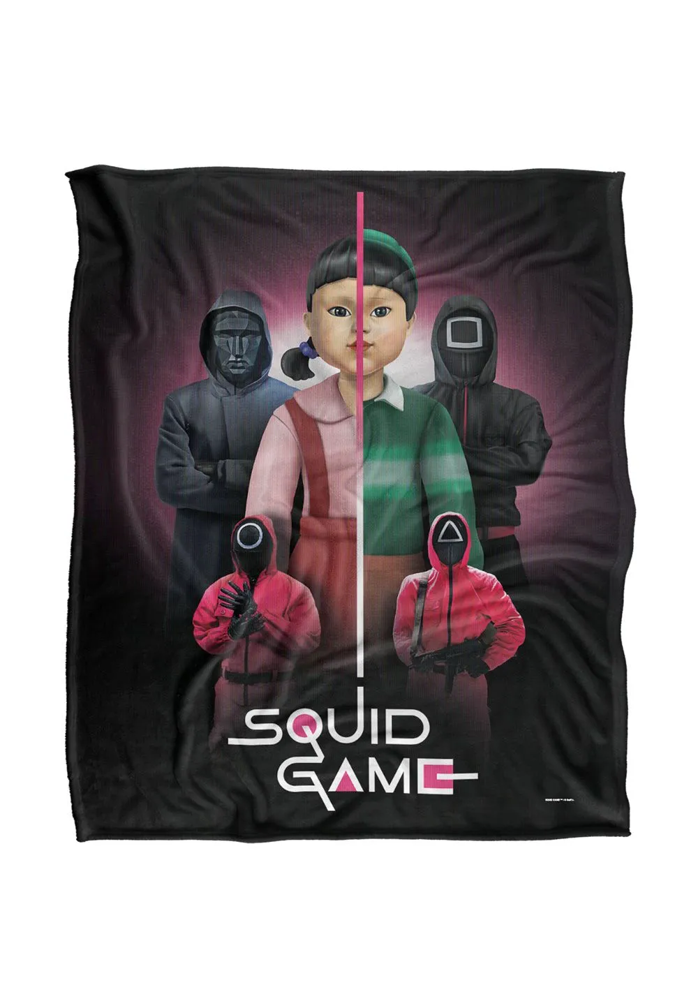 Squid Game Season 3 152 X 127 cm Poster Silky Touch Super Soft Throw Blanket in White