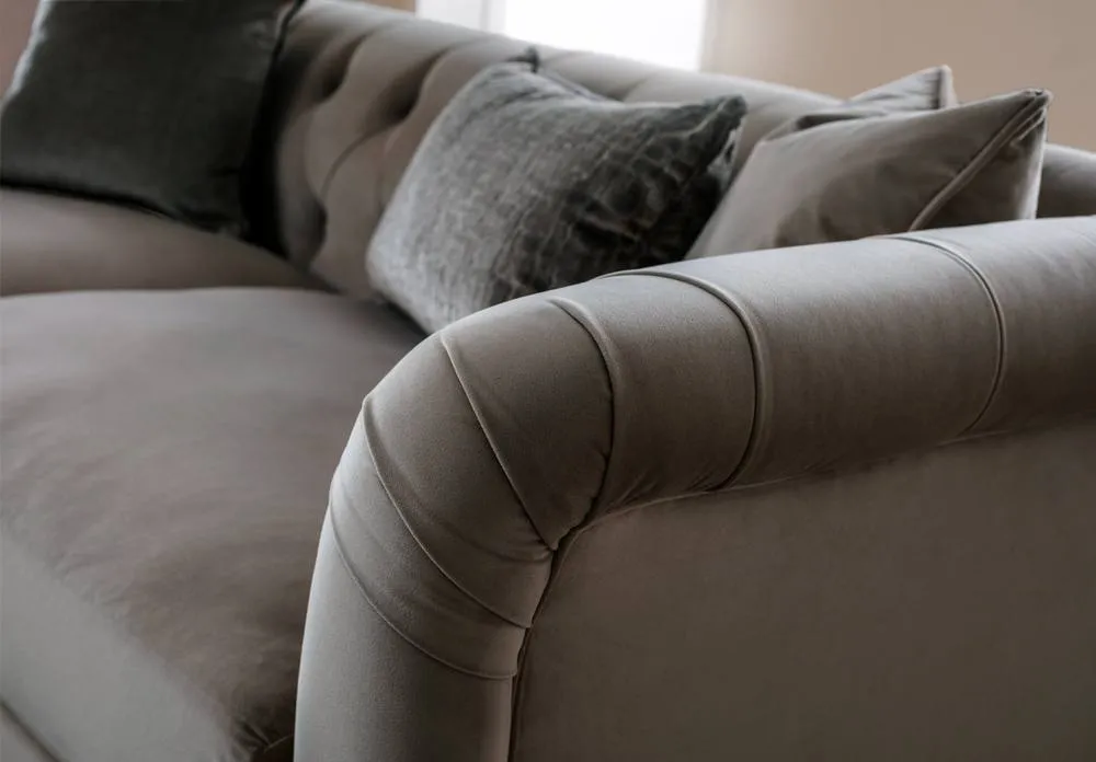The Great Sofa Company Kensington 2-Seater Velvet Chesterfield Sofa in Grey 6