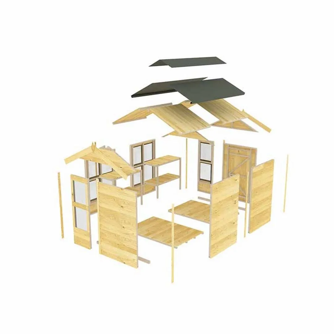 Buttercup Farm 6ft x 4ft Apex Potting Shed - Wood - L127 x W175 x H217 cm in Brown 4