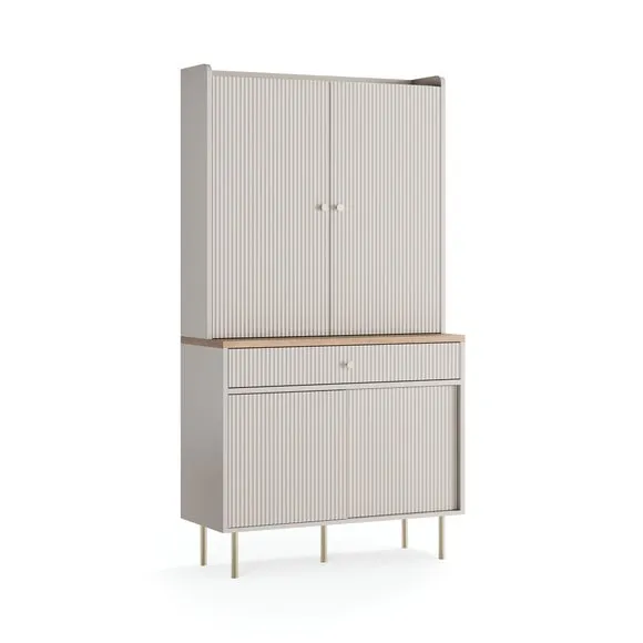 Georgi Tall Cabinet with Hideaway Desk 6