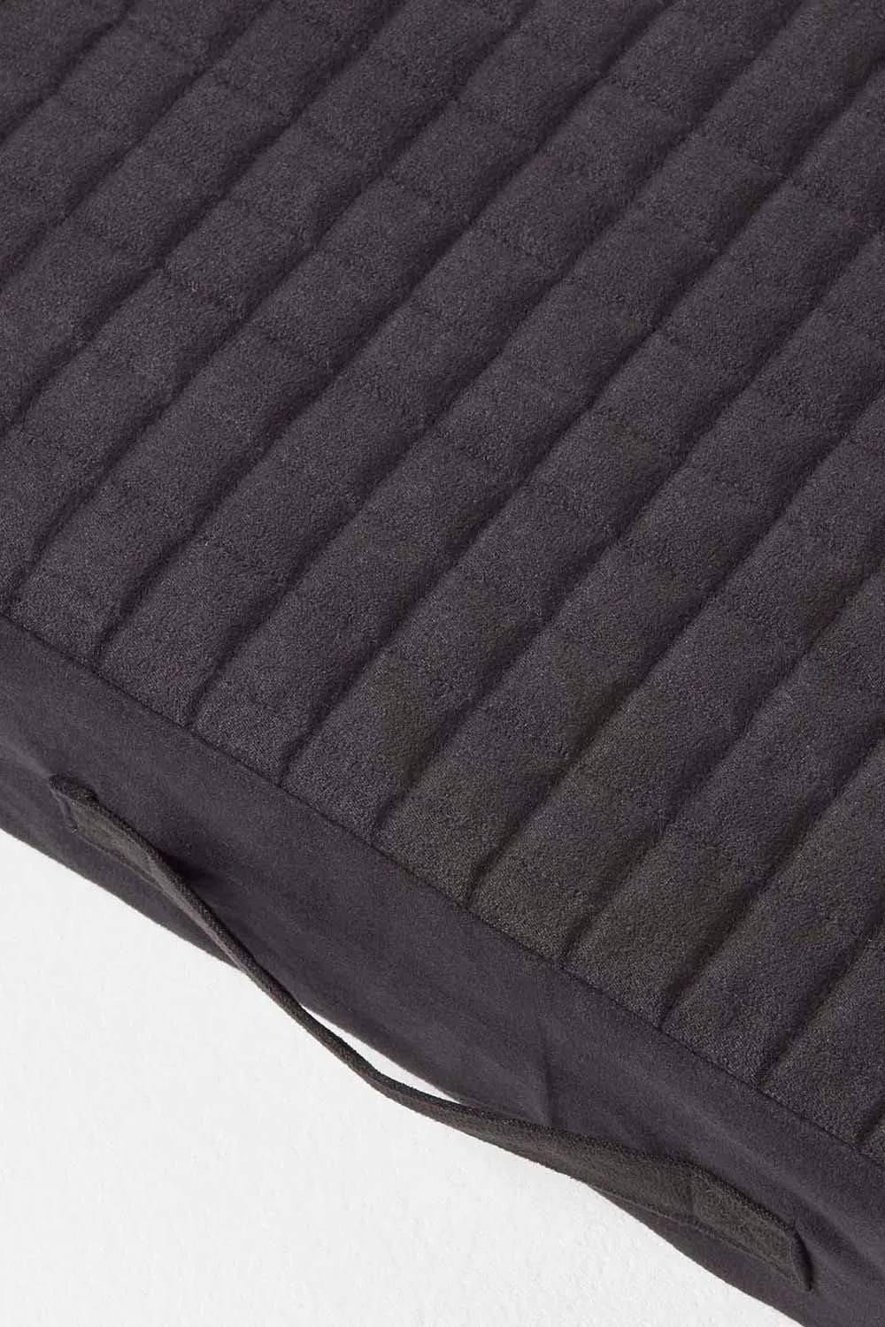 Homescapes Suede Orthopaedic Foam Armchair Booster Cushion in Black 4