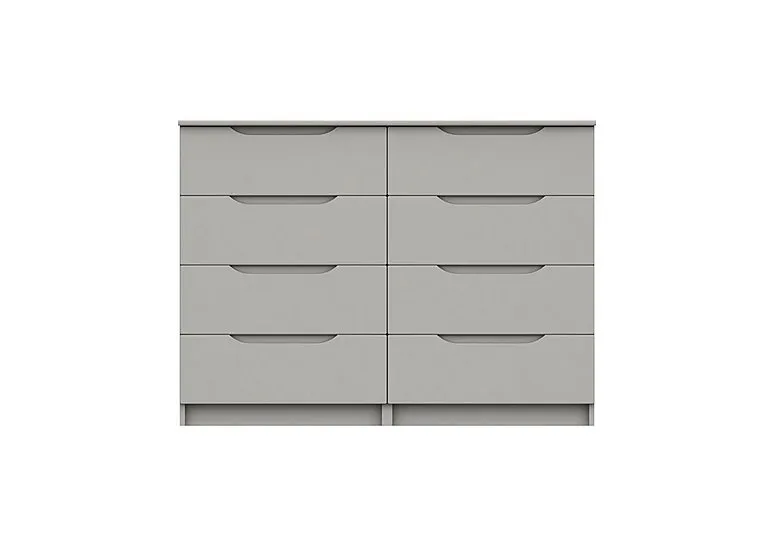 St Pancras 4 + 4 Drawer Chest - Light Grey