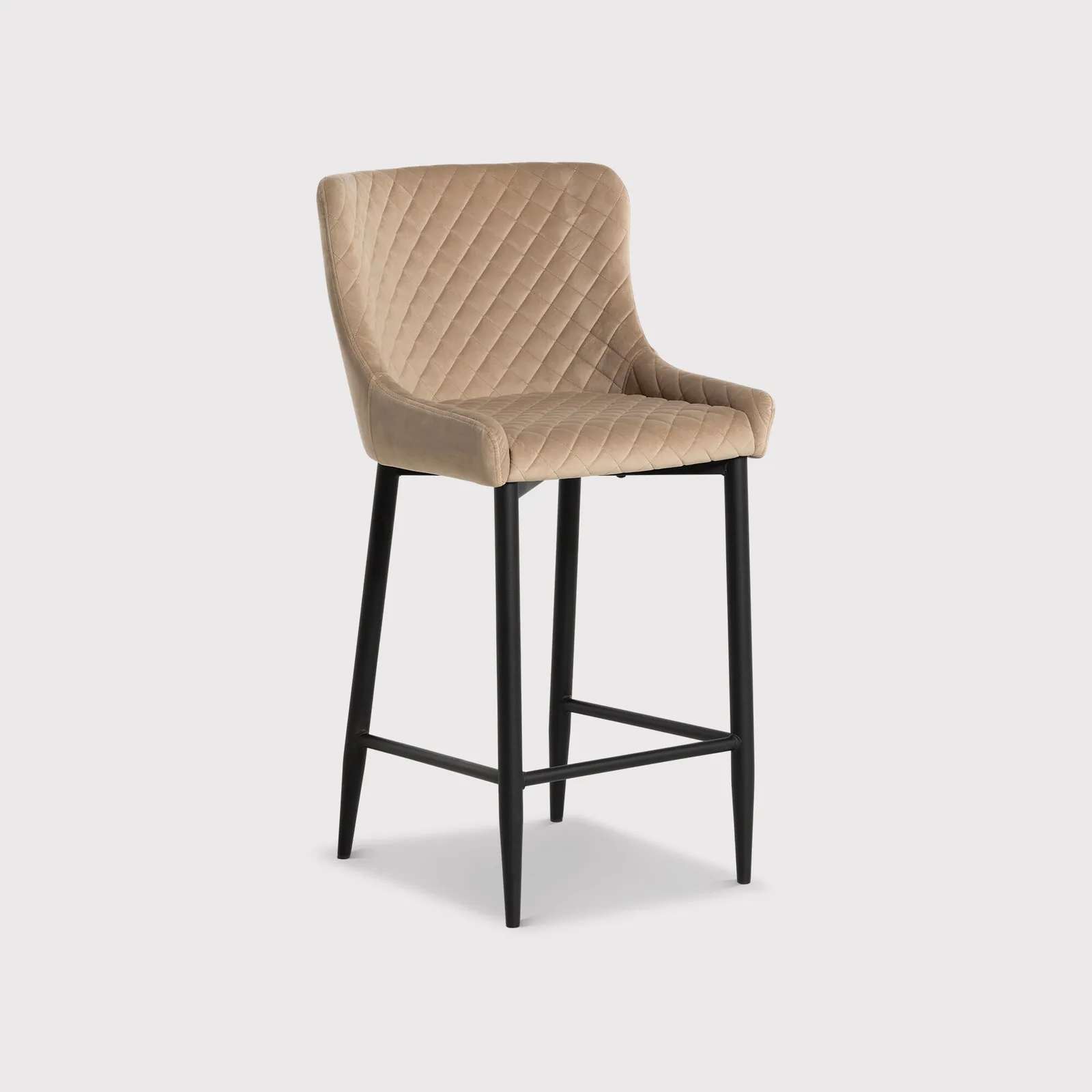 Rivington Counter Stool, Neutral Velvet | Barker & Stonehouse