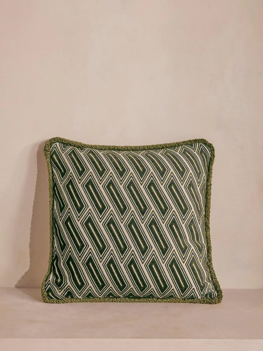 Vende Square Cushion, Olive