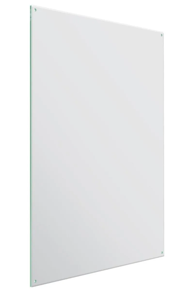 MirrorOutlet Circuitt 4mm Sheet Mirror Glass Polished Edges 4 Holes 100 x 70cm in Silver 3