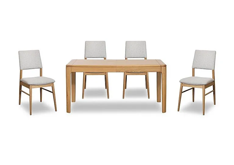 Maddison Extending Dining Table with 4 Open Back Chairs