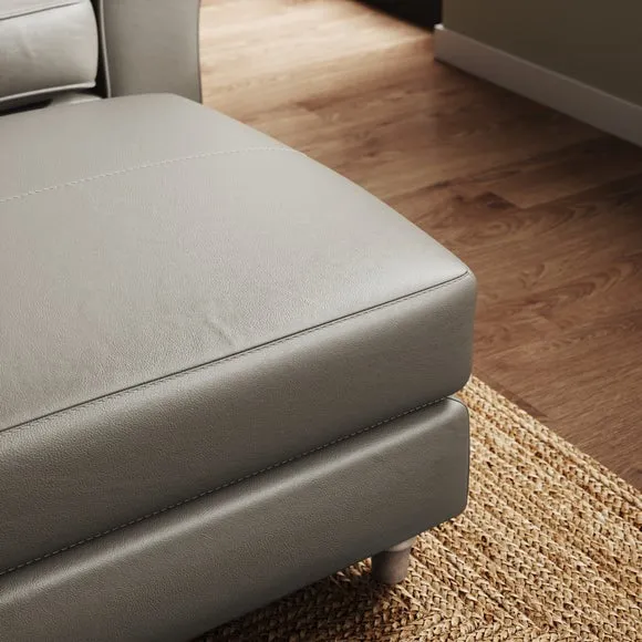 Flori Classic Leather Footstool 4
