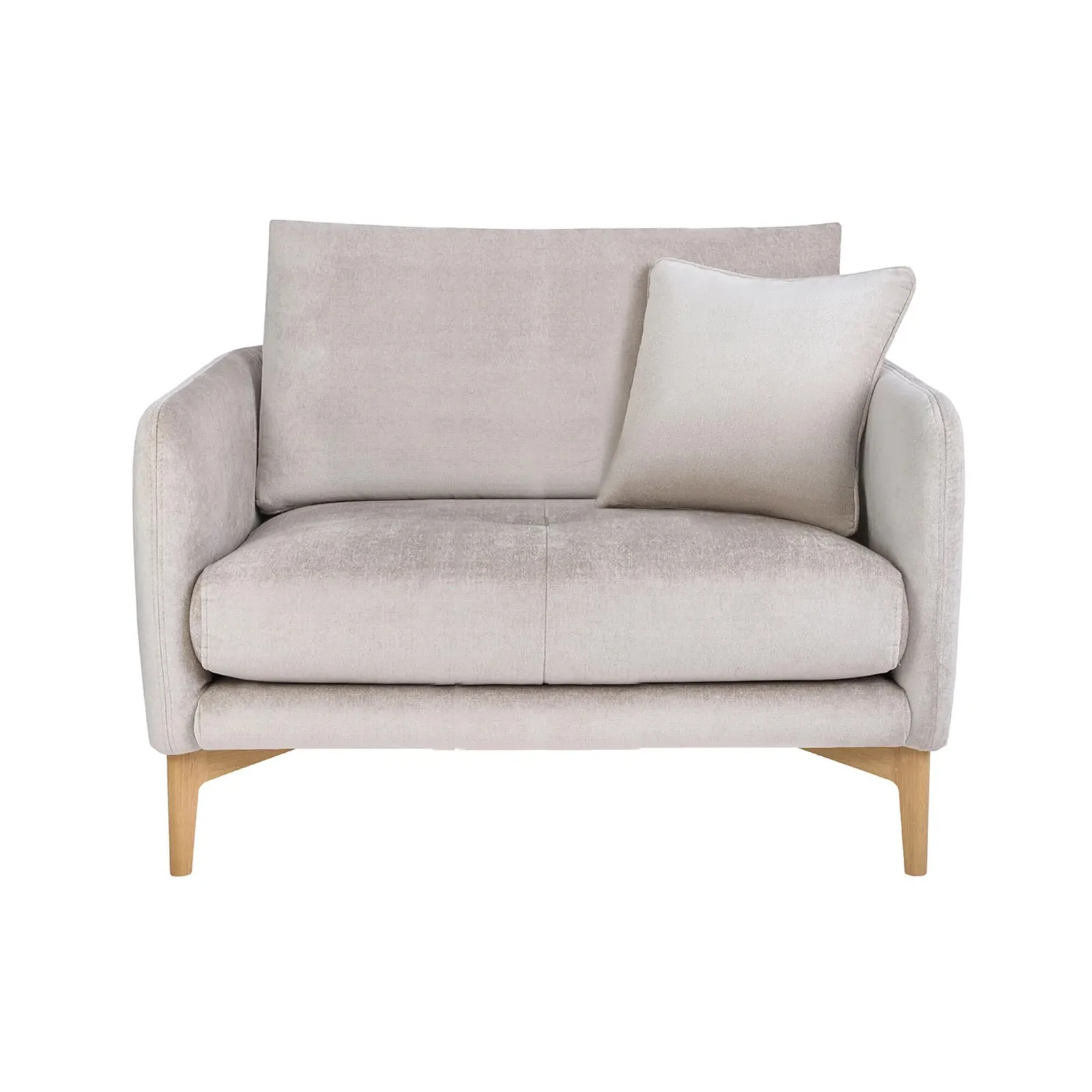 Ercol Aosta Snuggler Armchair, Neutral Fabric | Barker & Stonehouse 2