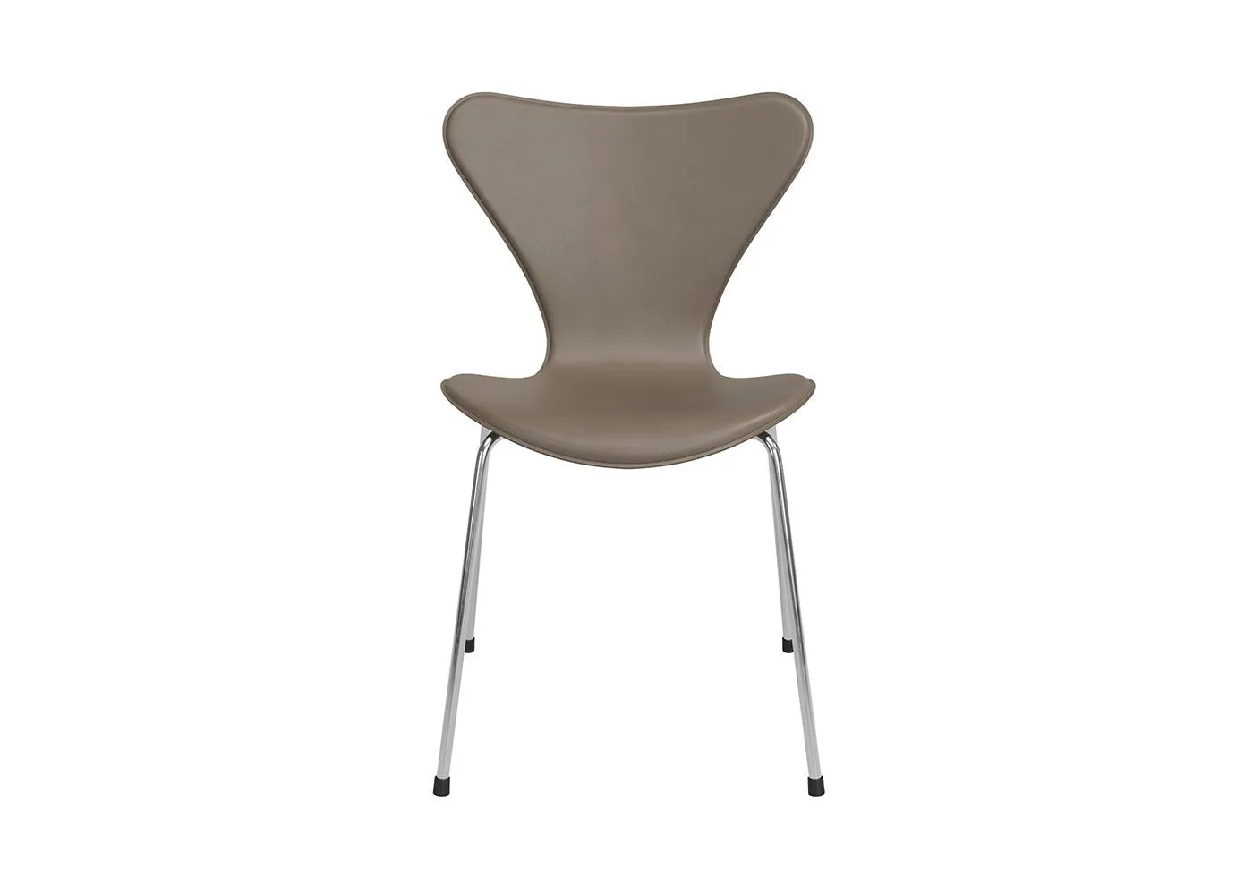 Fritz Hansen Series 7 Chair Harness Leather Slate Grey Chrome Legs
