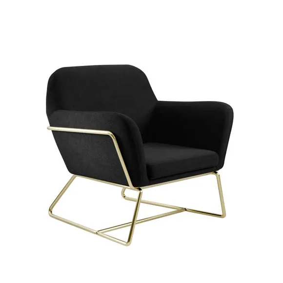 Charles Metal Leg Velvet Occasional Chair 3