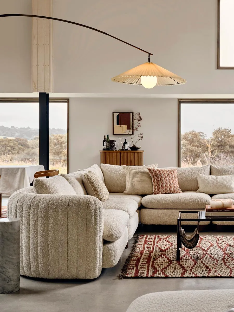 Vivienne Modular Corner Sofa, Boucle Natural